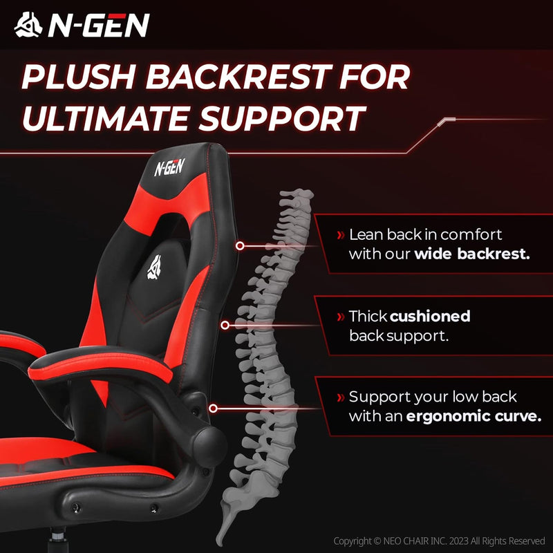 N-GEN Video Gaming Computer Chair Ergonomic Office Chair Desk Chair