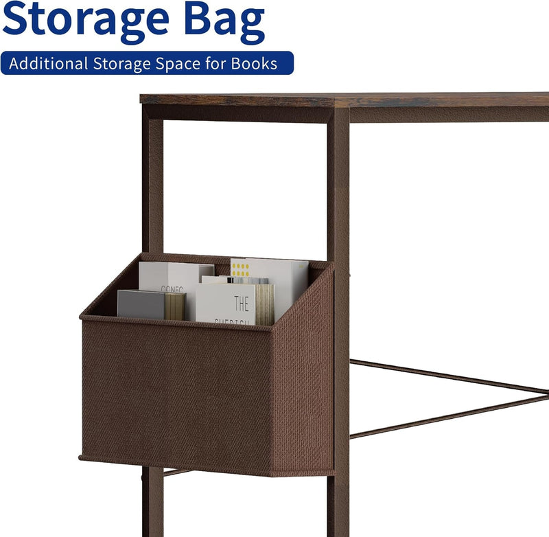 32 Inch Computer Desk for Small Spaces with Storage Bag, Home Office