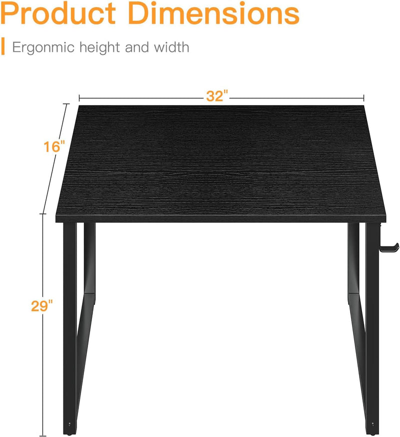 32 Inch Computer Desk, Modern Simple Style Desk for Home Office, Study